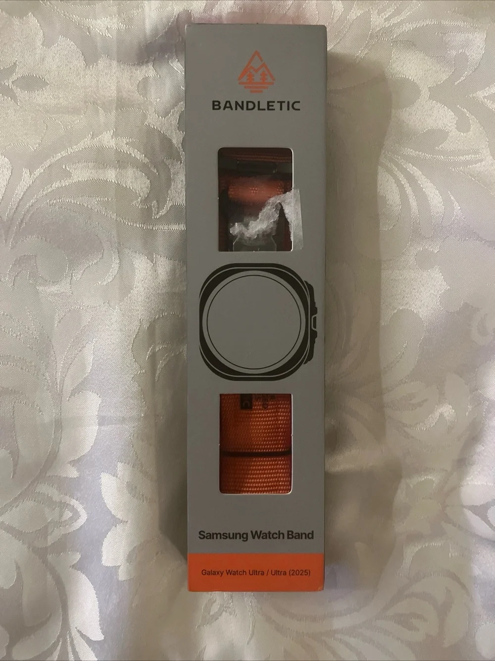 Bandletic Rugged Nylon Watch Band for Samsung Galaxy Watch Ultra 47mm Orange